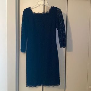 Adrianna Papell size 2 black lace dress. Worn once. Full zipper back.